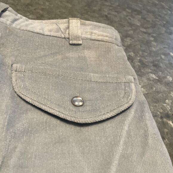 Vintage NOS Tomboy Corduroy High Waist Pants Womens 7 25 Blue 60s 70s Western - Picture 10 of 13